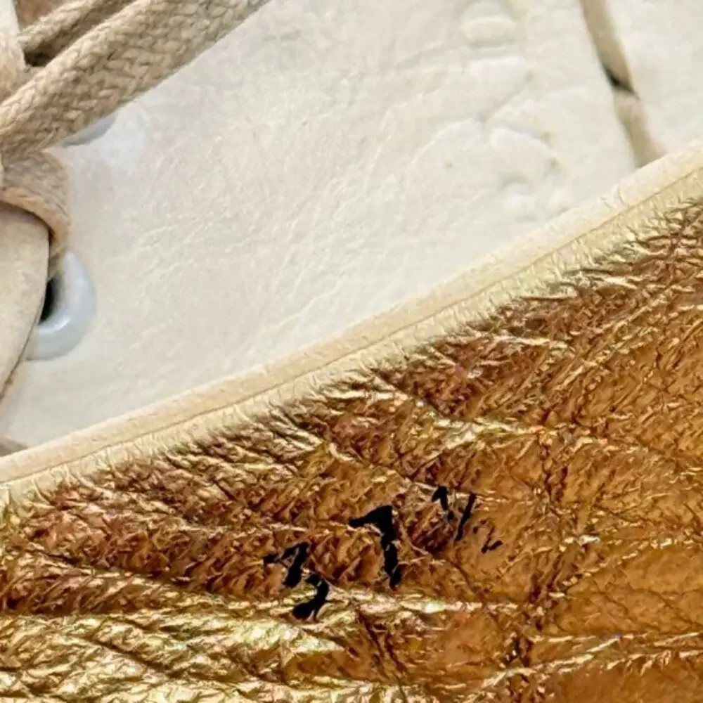 Prada 2024 Leather Platform Espadrilles EU 37.5 US‎ 7.5 Off-White